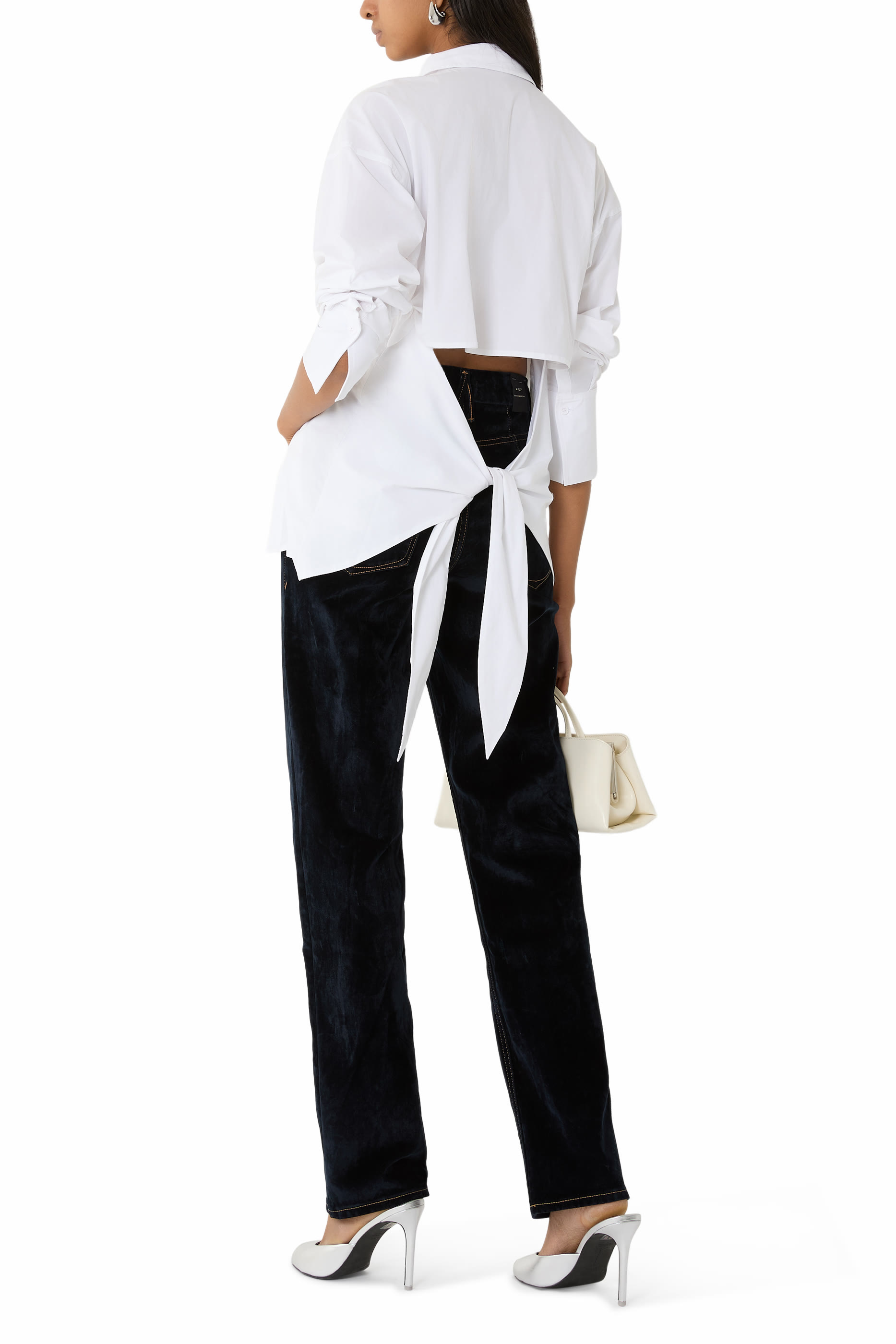  Poplin Tie Back Shirt