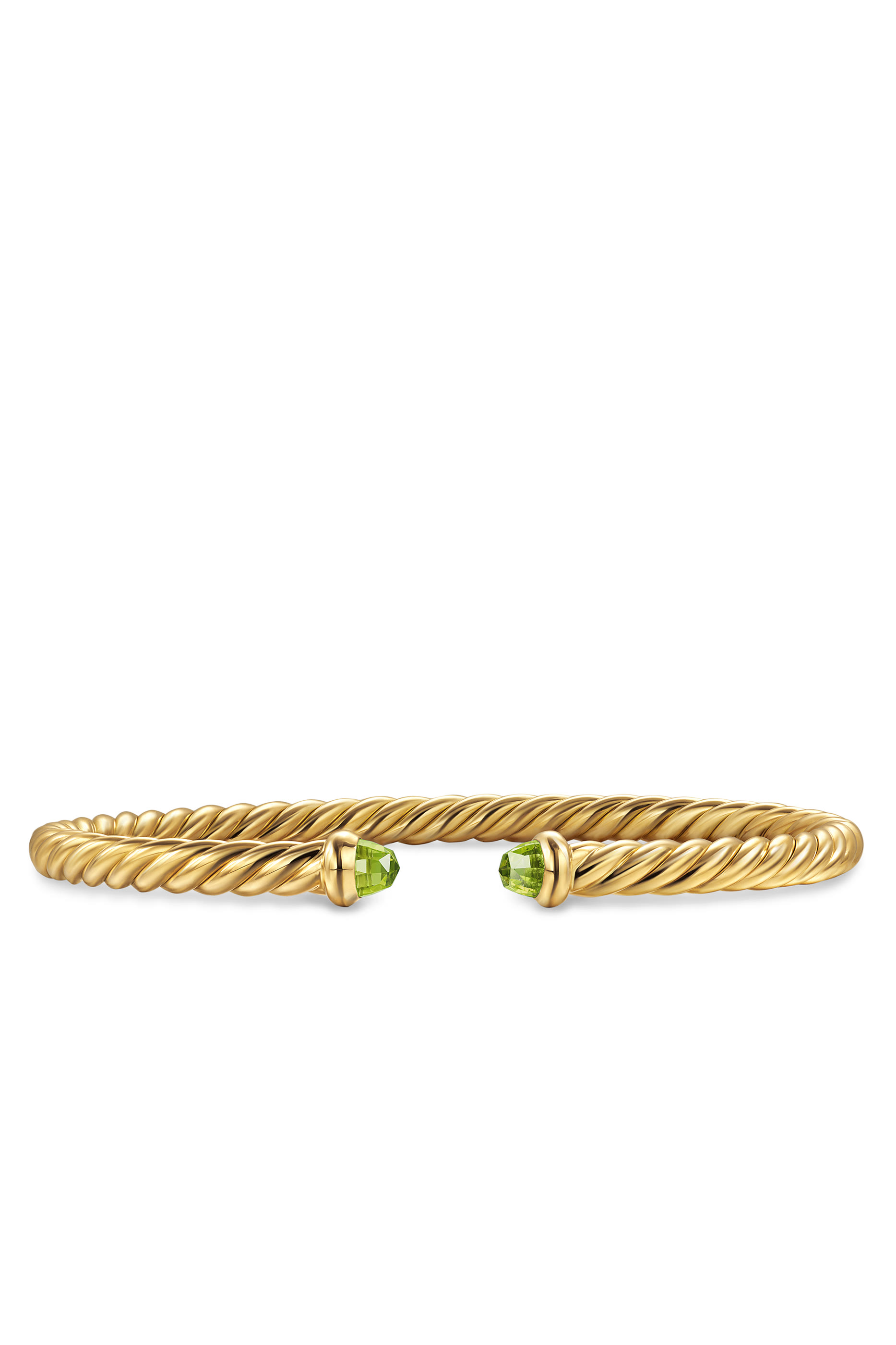 Cablespira&reg; Flex Bracelet, 18K Yellow Gold & Peridot