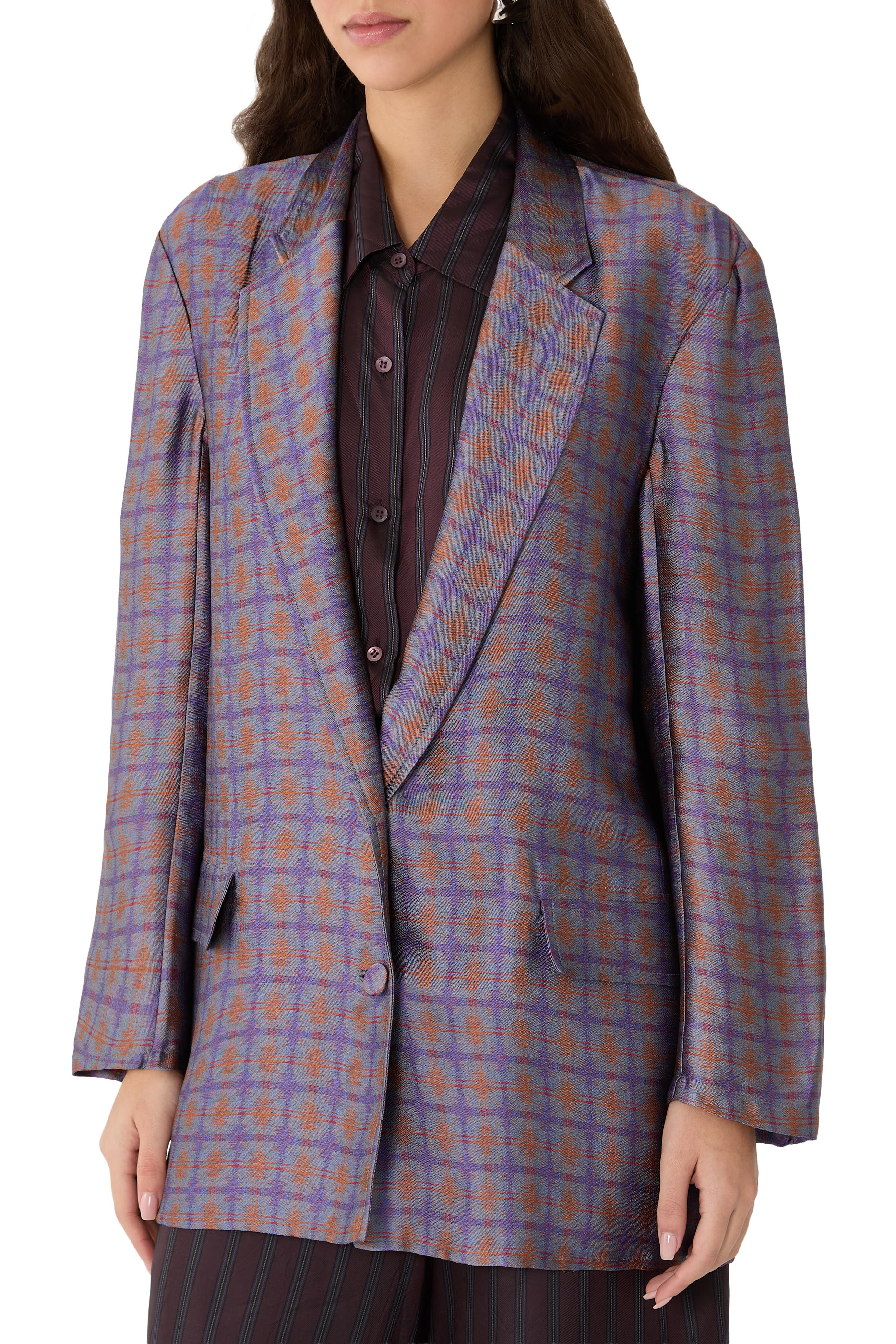  Checked Blazer