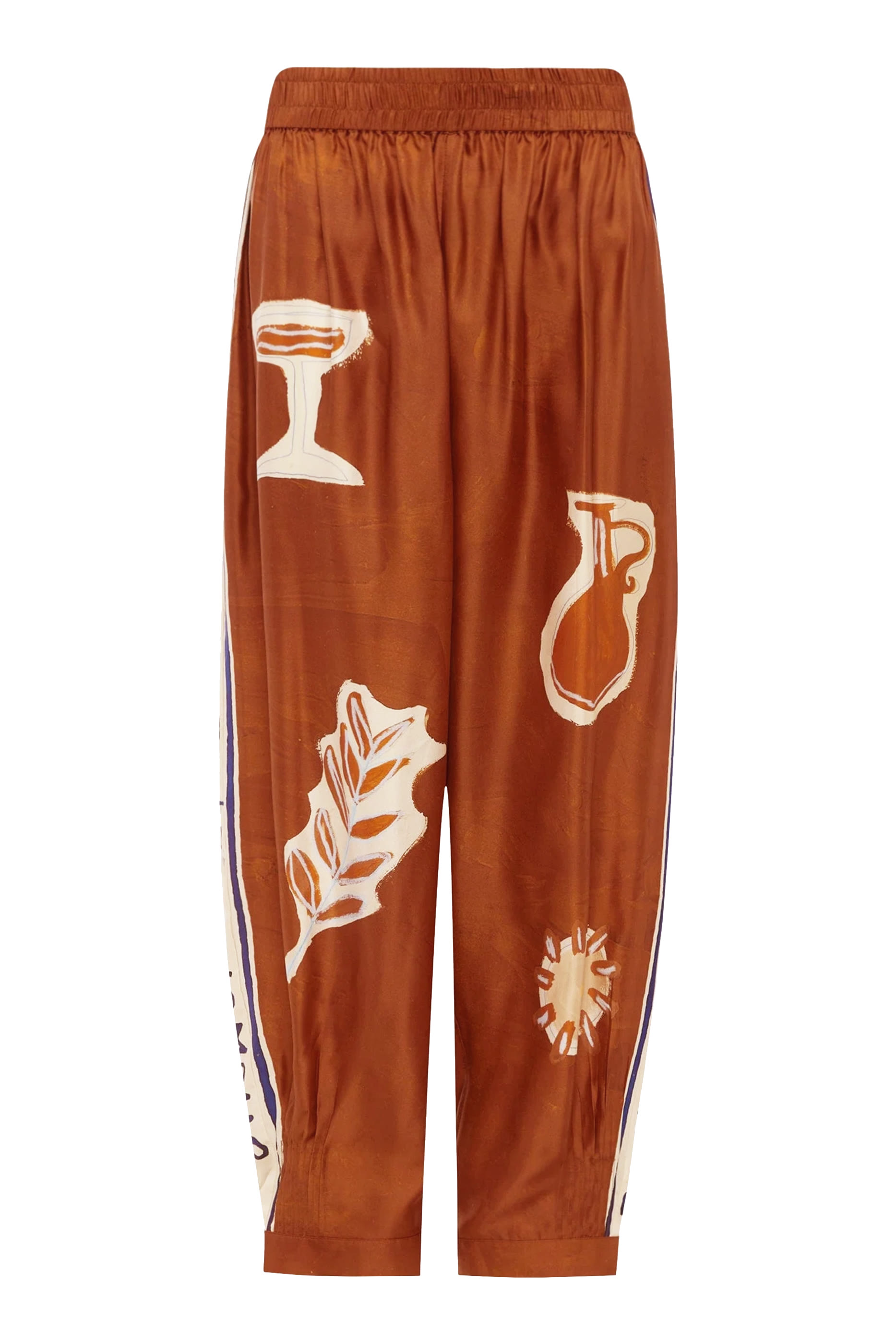 Soleil D'Amour Tapered Silk Pants