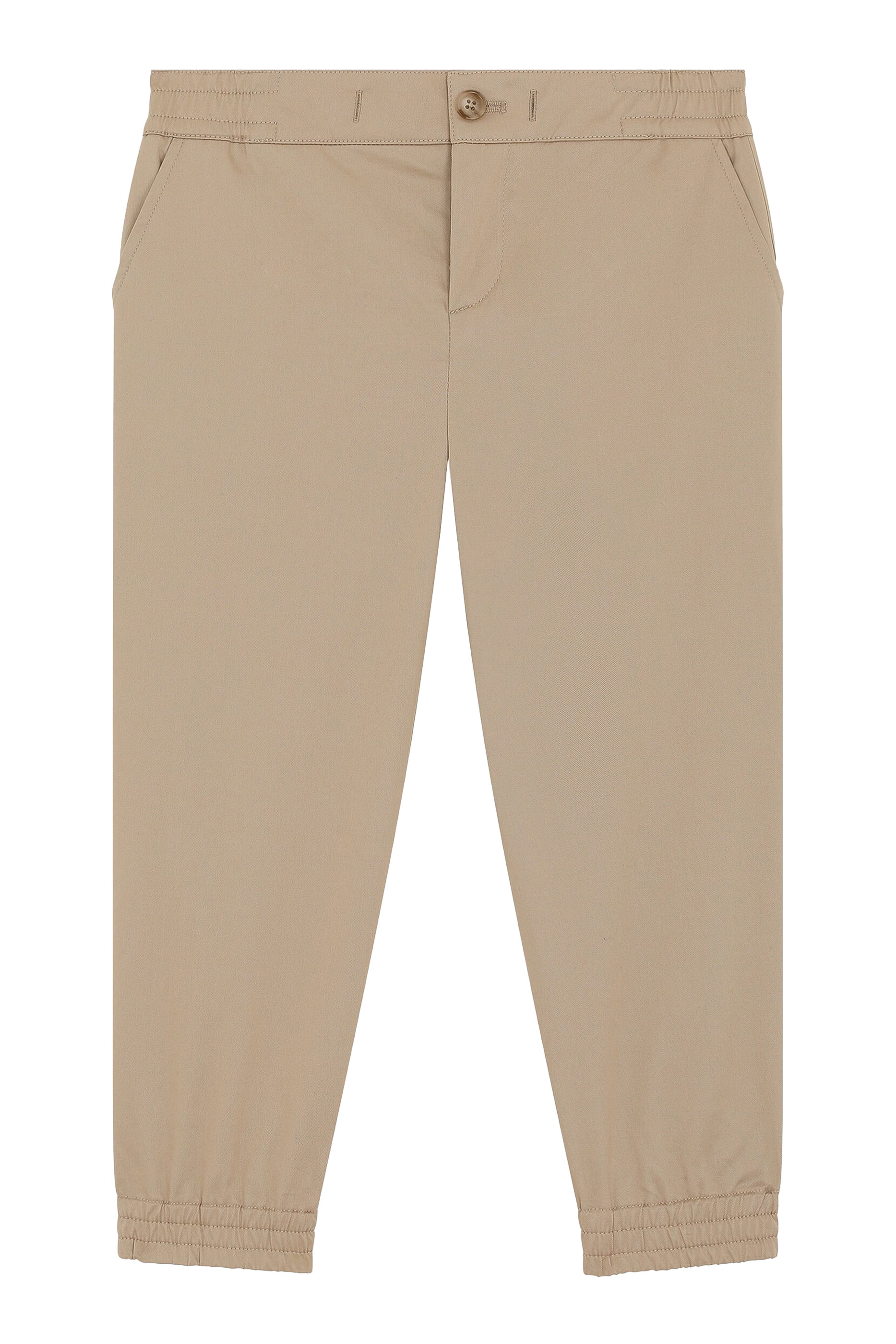 Kids Stretch Gabardine Pants with Logo Tag