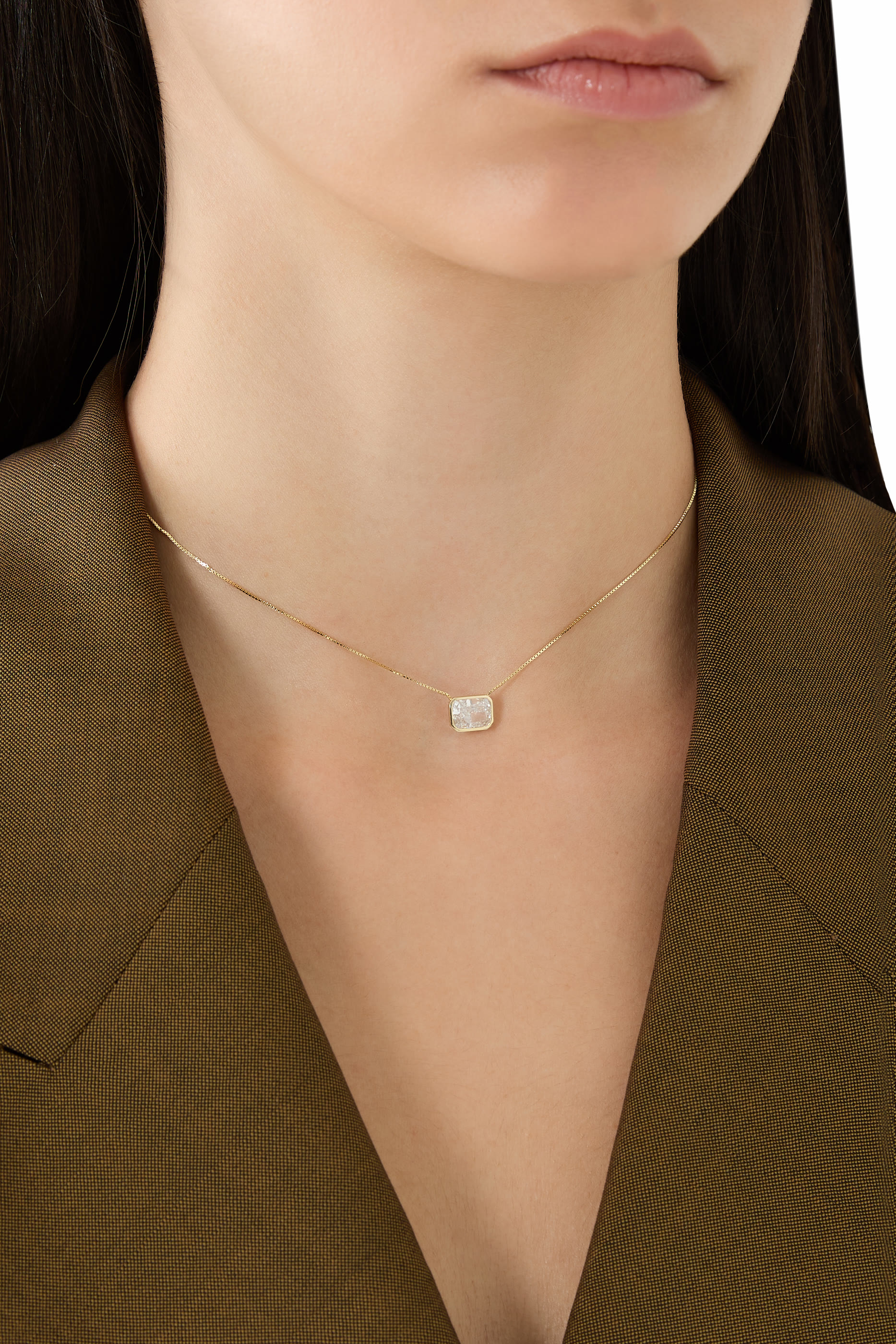 Emerald Baguette Necklace