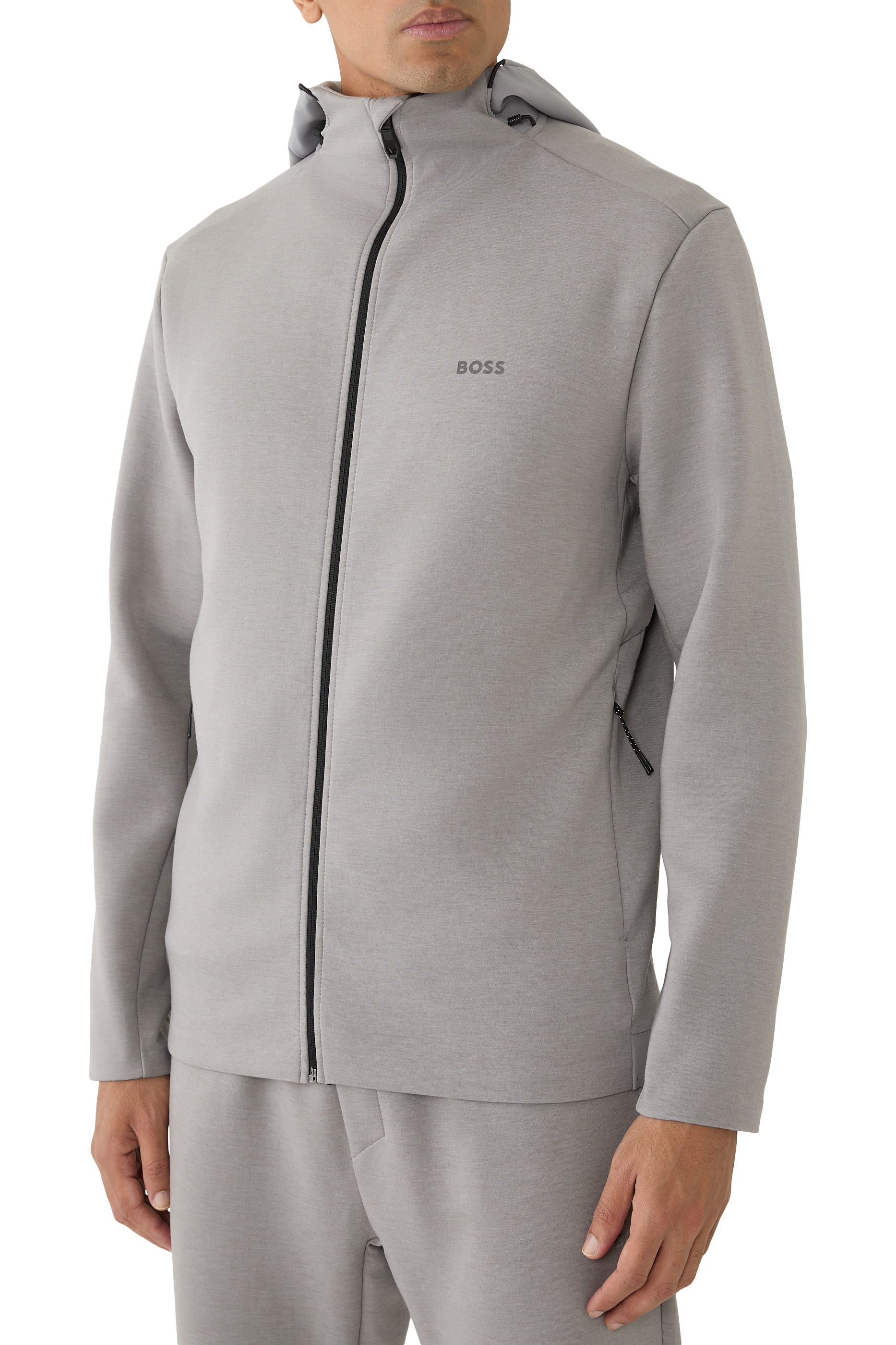Active Odour-Control Hooded Jacket with Reflective Details
