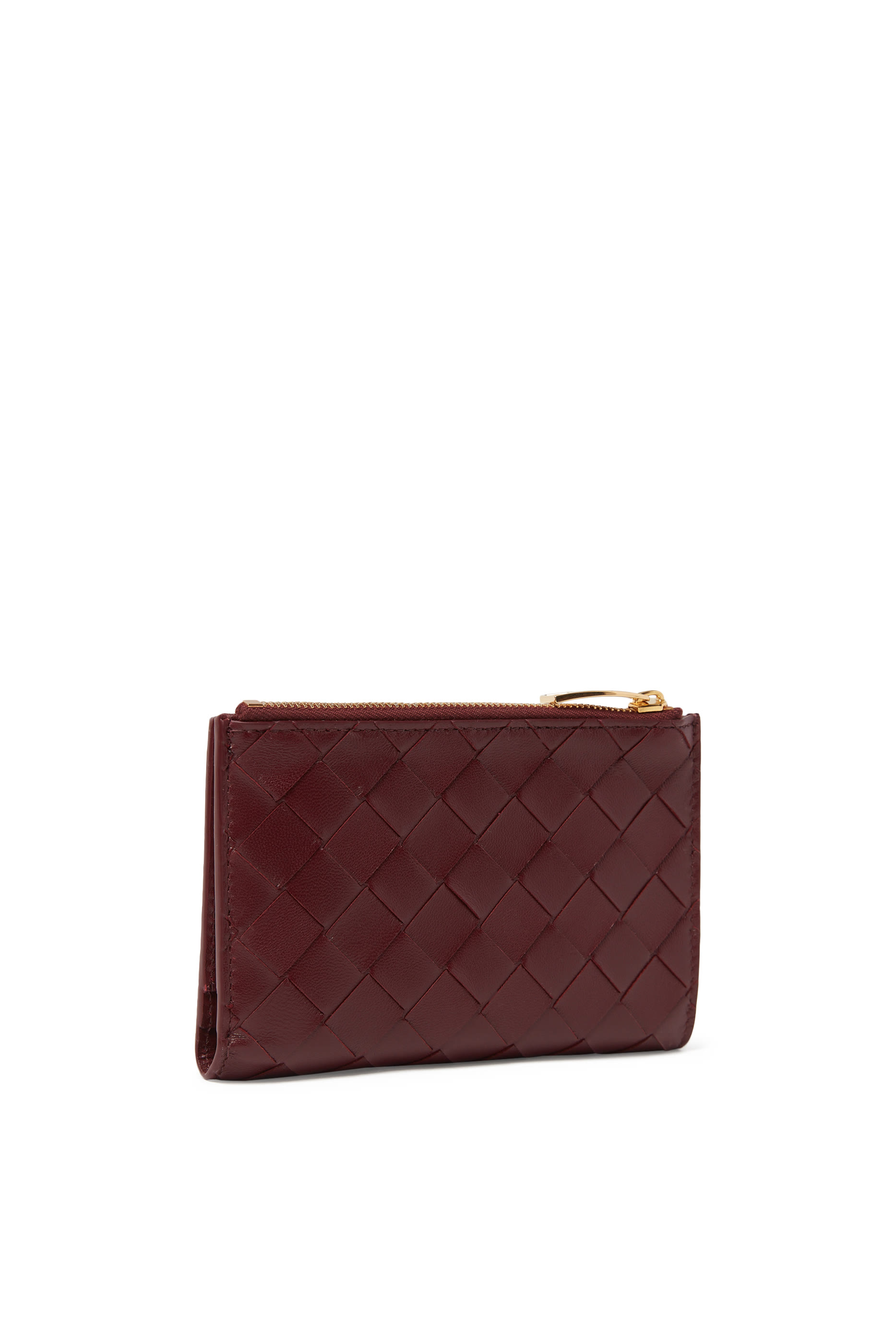 Medium Intrecciato Bi-Fold Zip Wallet