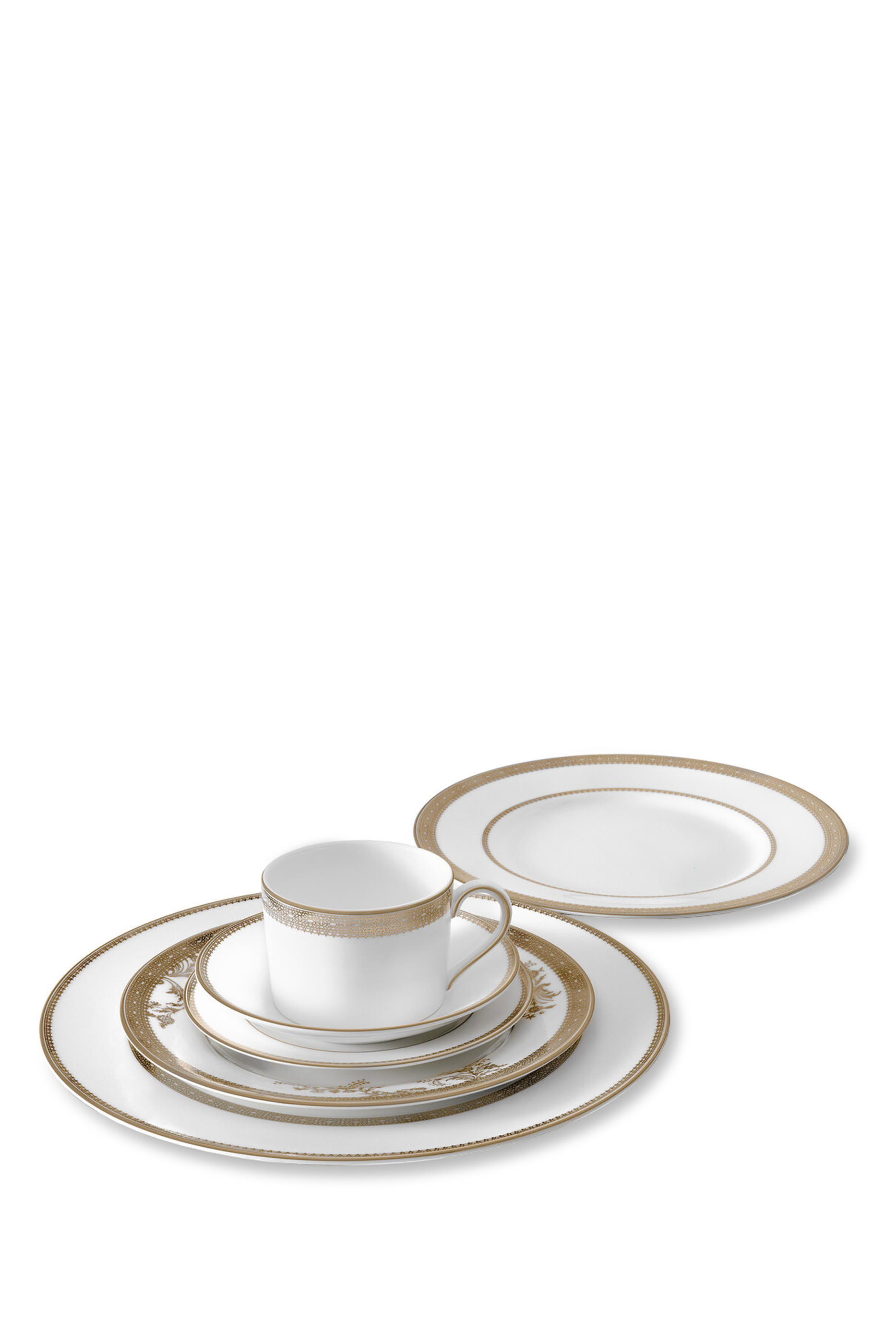 Vera Wang Lace Gold Dinner Plate