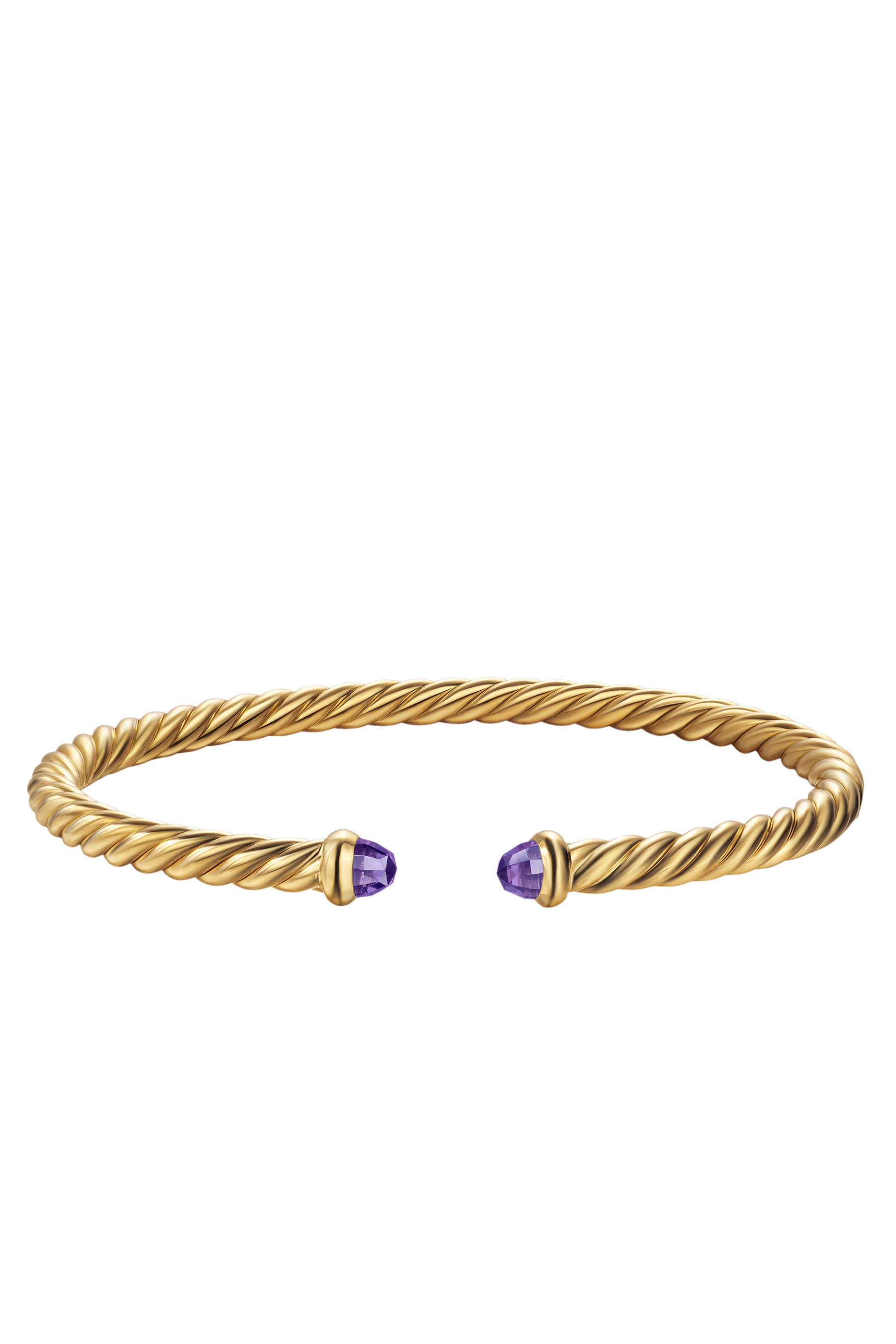 Cablespira&reg; Flex Bracelet, 18K Yellow Gold & Amethyst