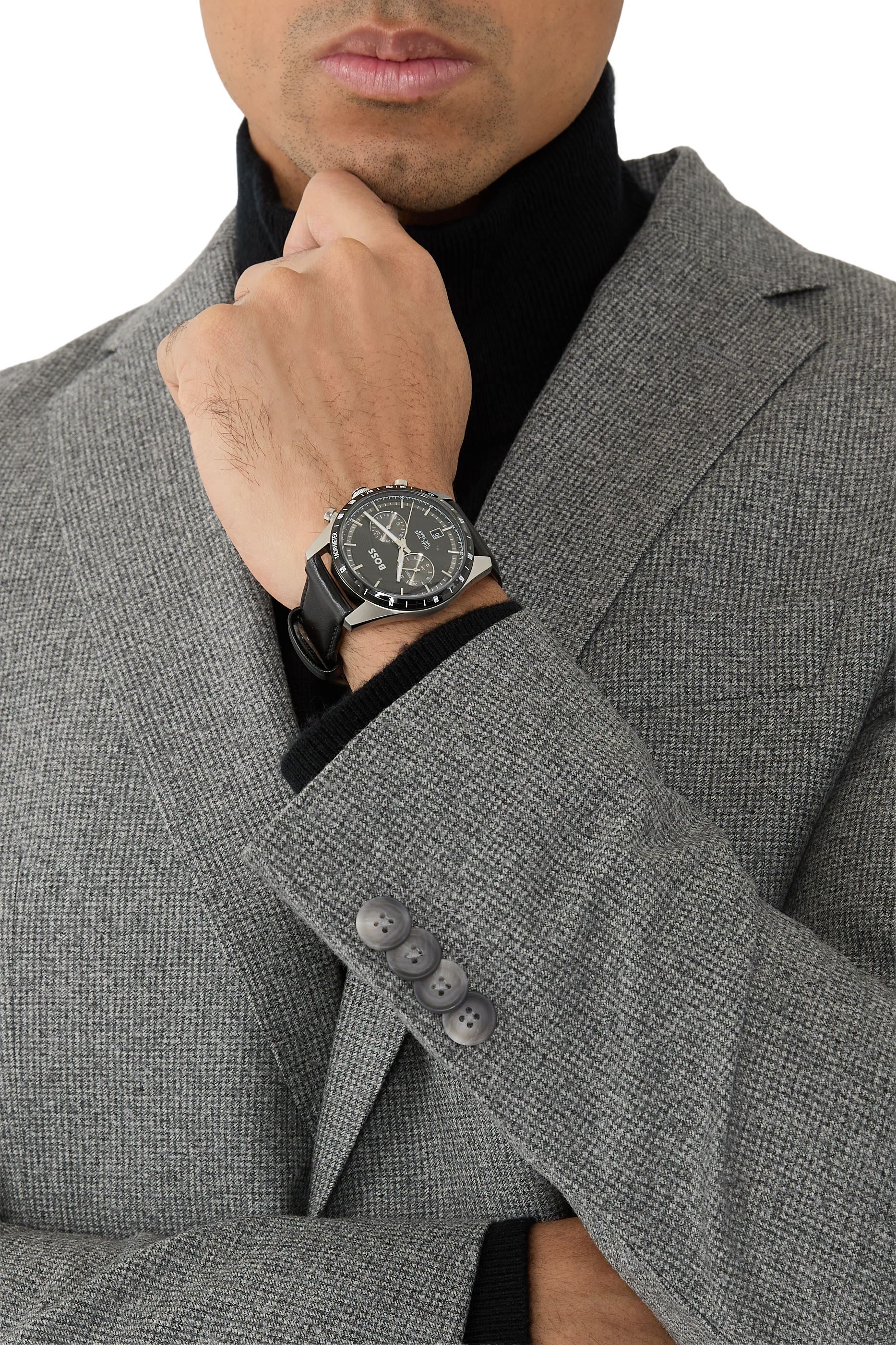 Tourmaster Leather Strap Watch