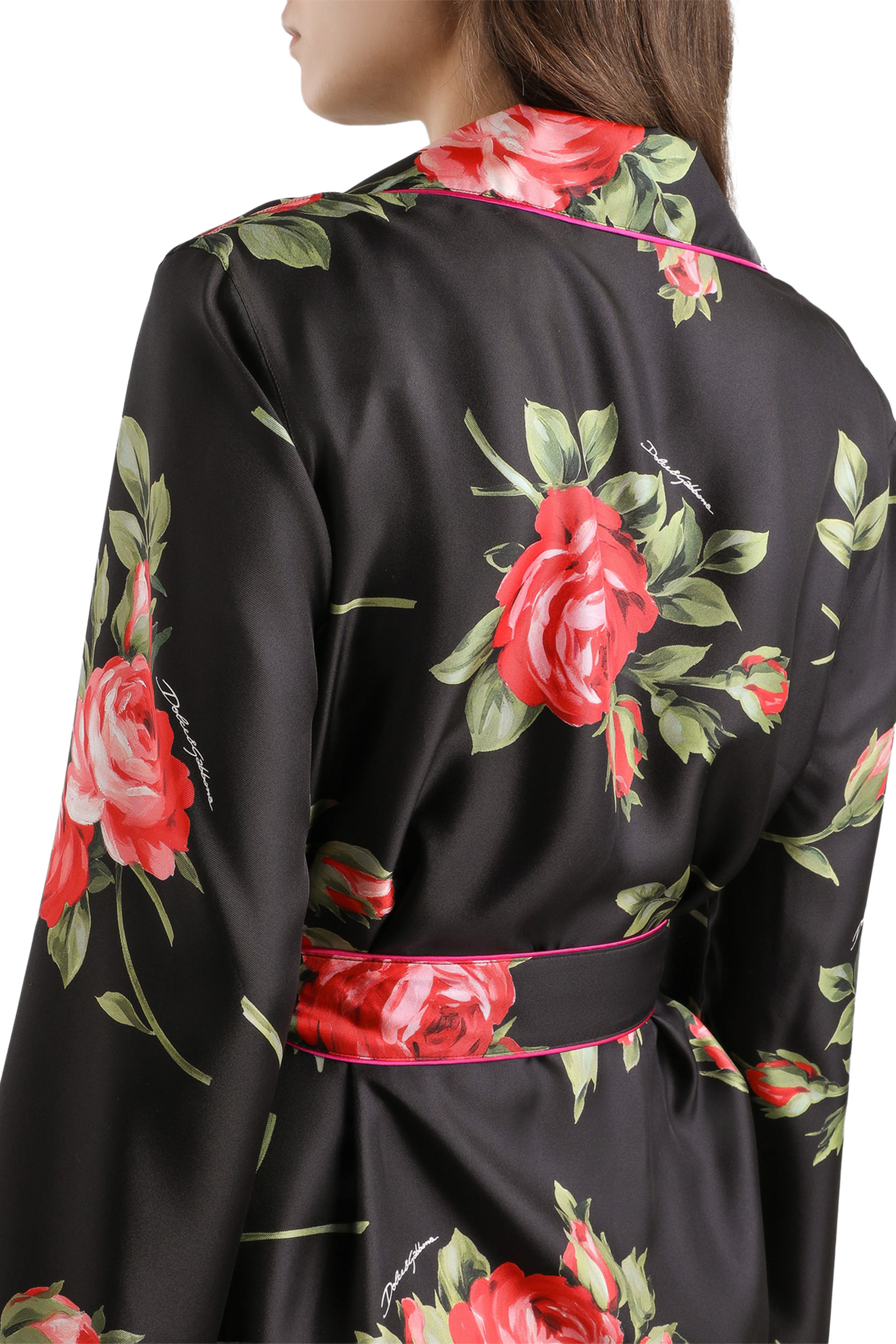 Rose Bouquet-Print Vanity Twill Shirt