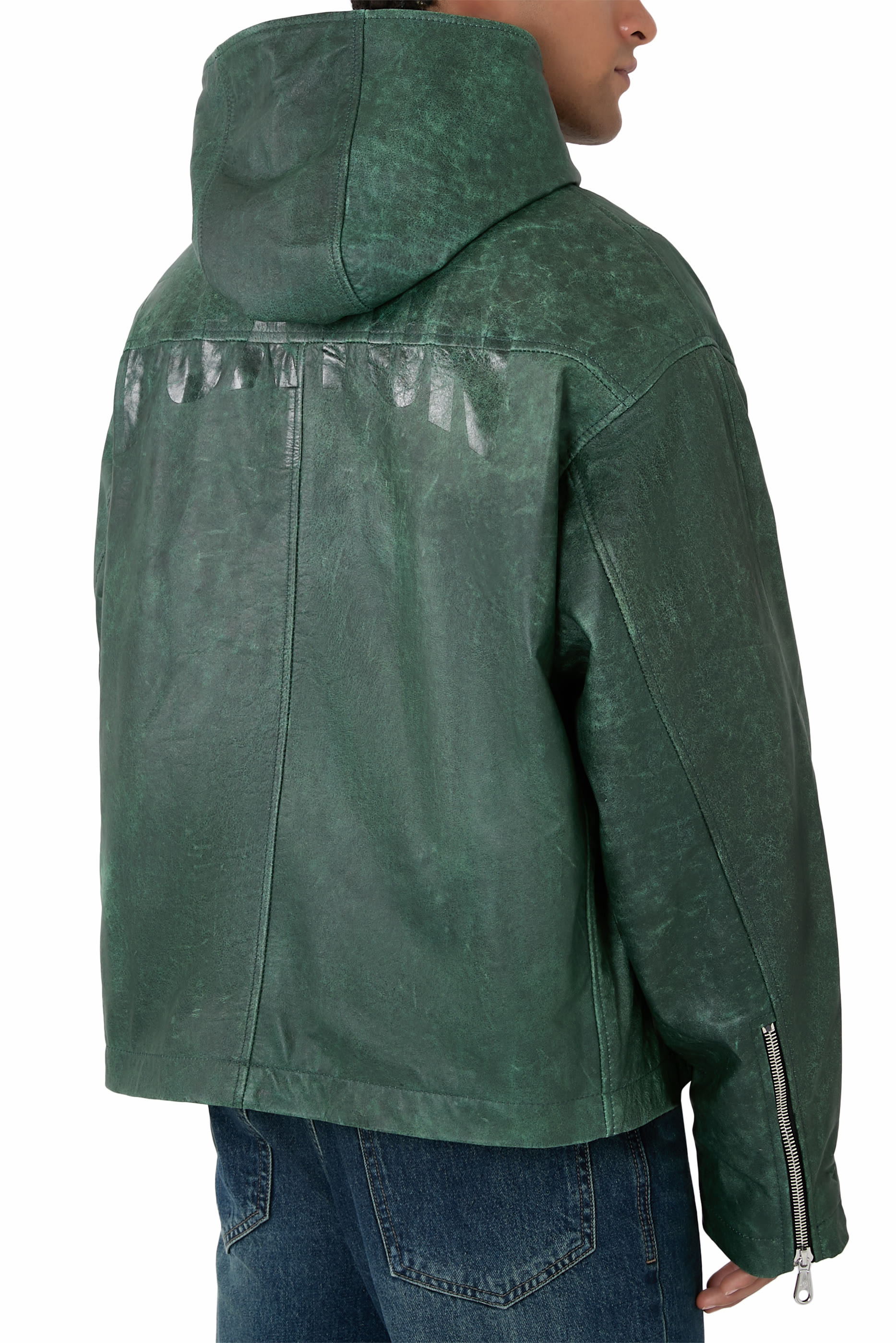 Hooded Leather Jacket