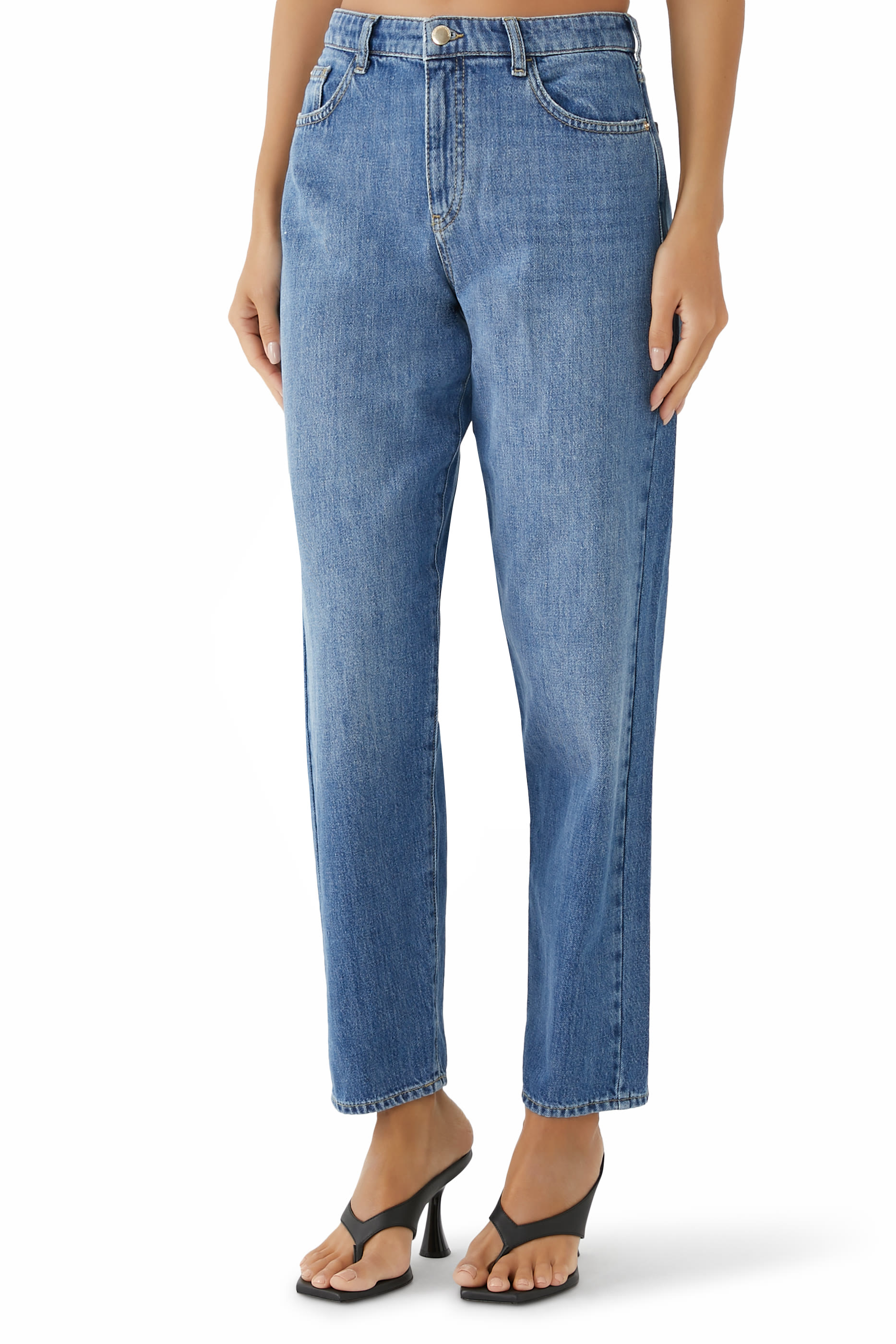 J90 Cotton-Denim Carrot-Fit Jeans