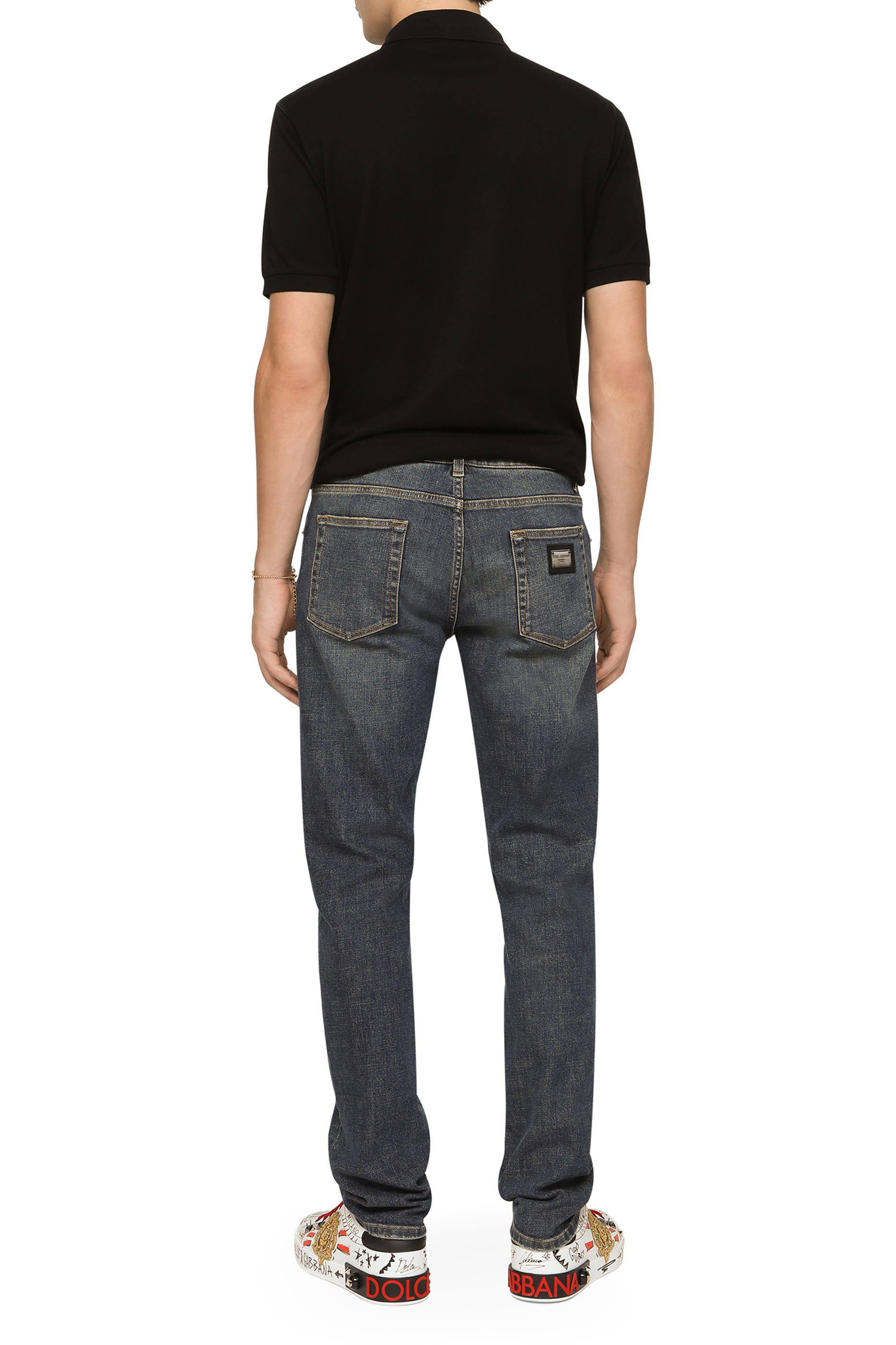 Cotton Piqu&eacute; Polo-Shirt with Branded Tag