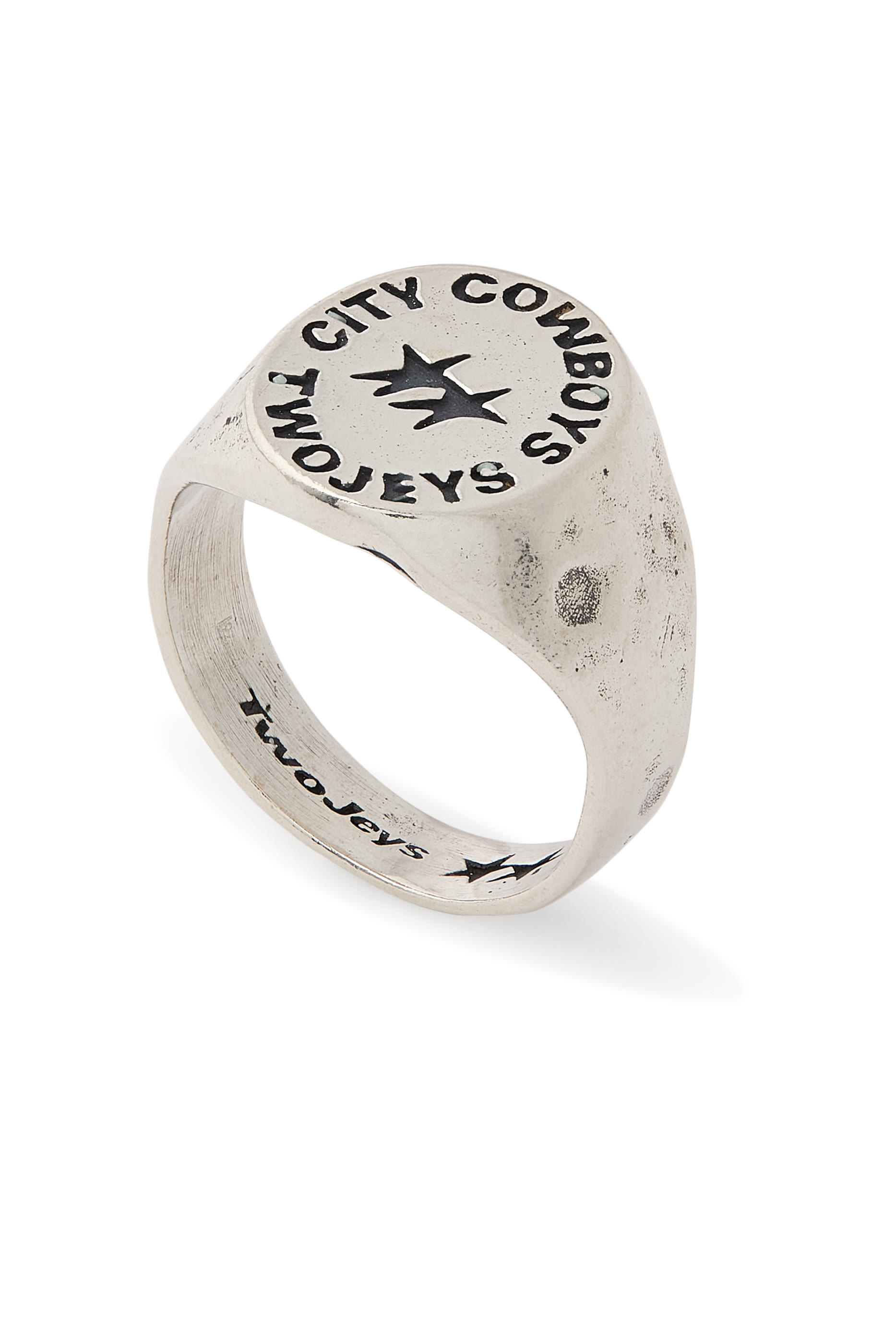  Ignorant Cowboy Signet, 925 Sterling Silver