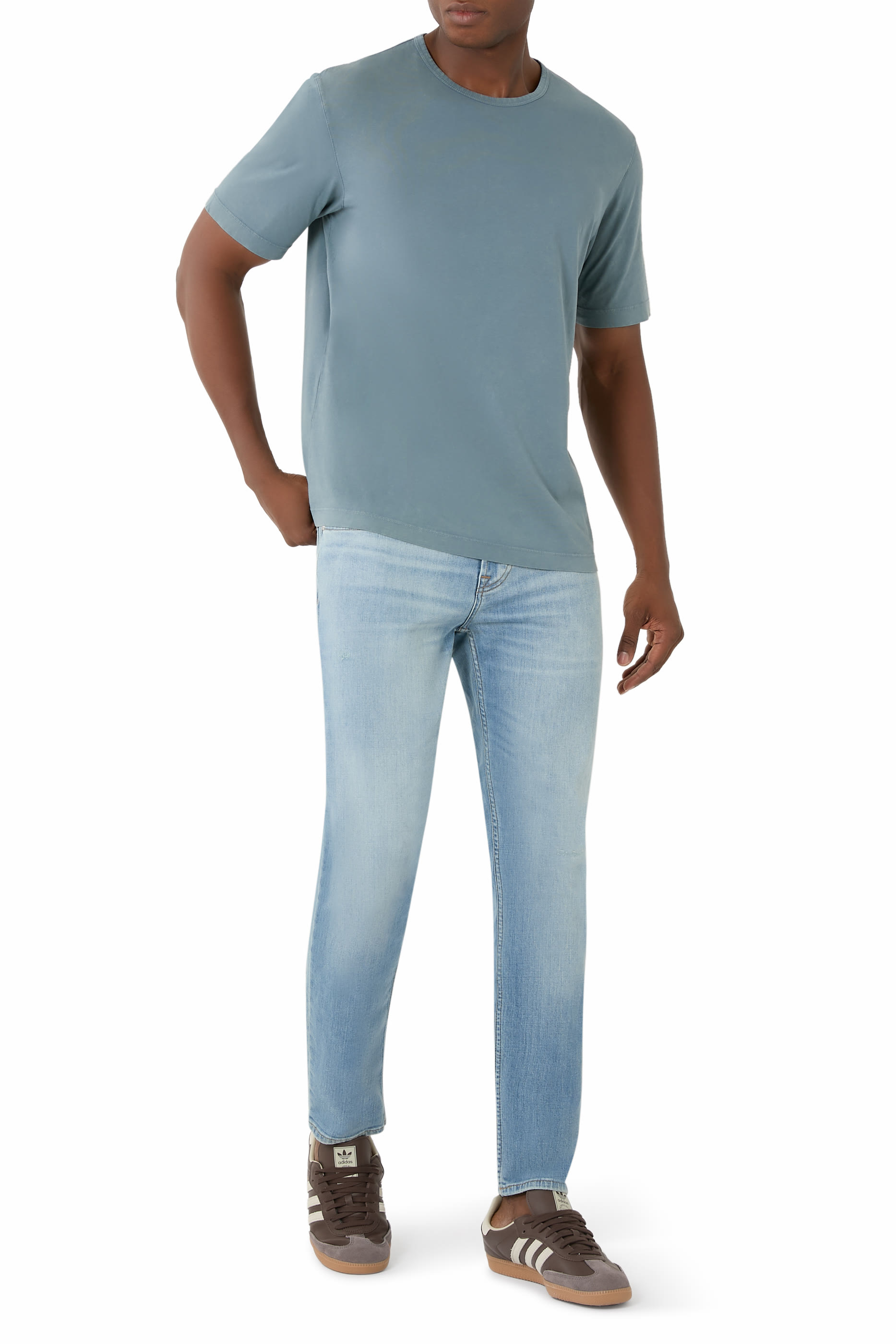 Ribbed Crewneck T-Shirt