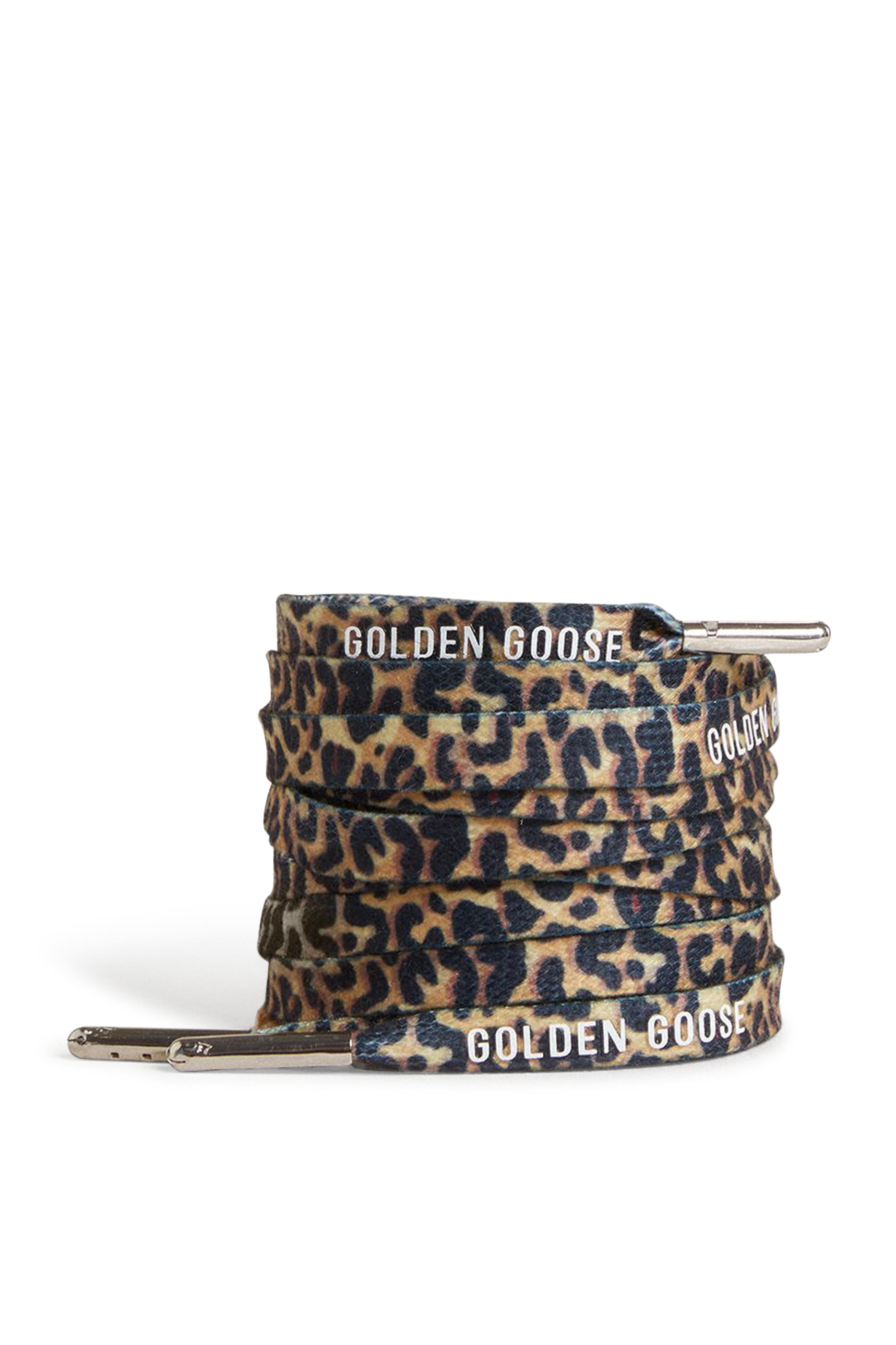Kids' Beige Leopard-print Laces