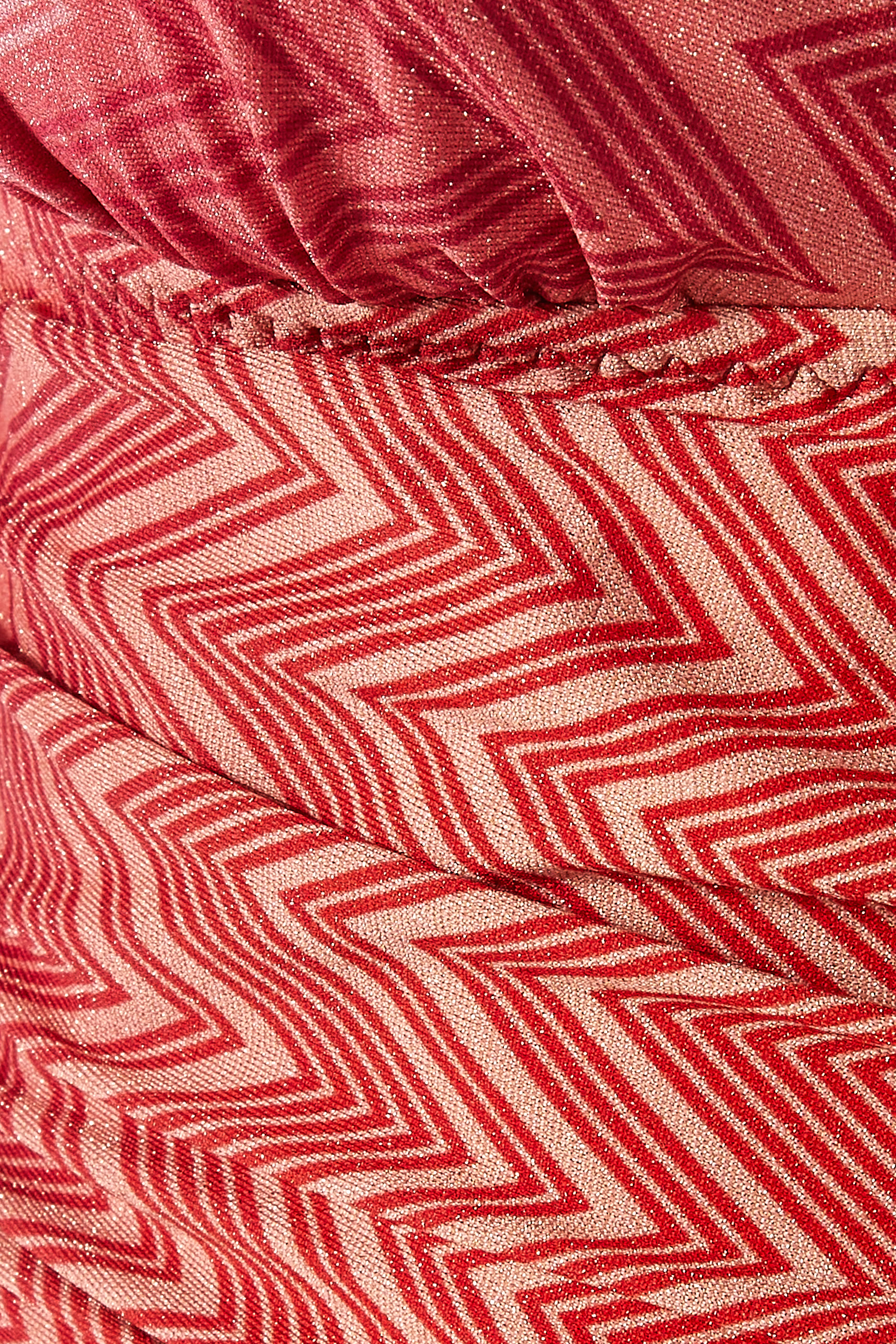 Stretch Nylon Zig Zag Lam&eacute; One-Piece Swimsuit