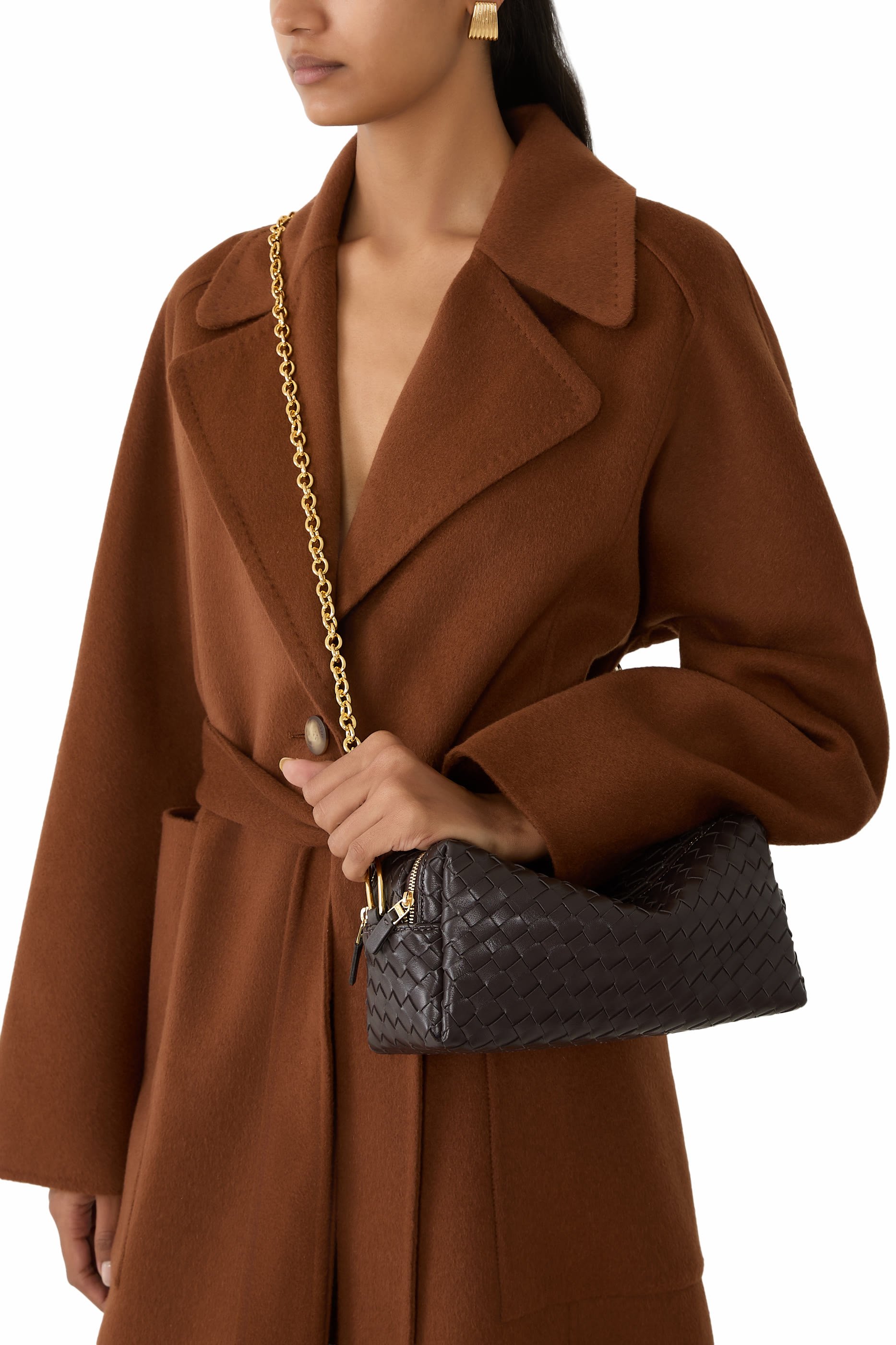 Trousse Chain Woven Leather Bag