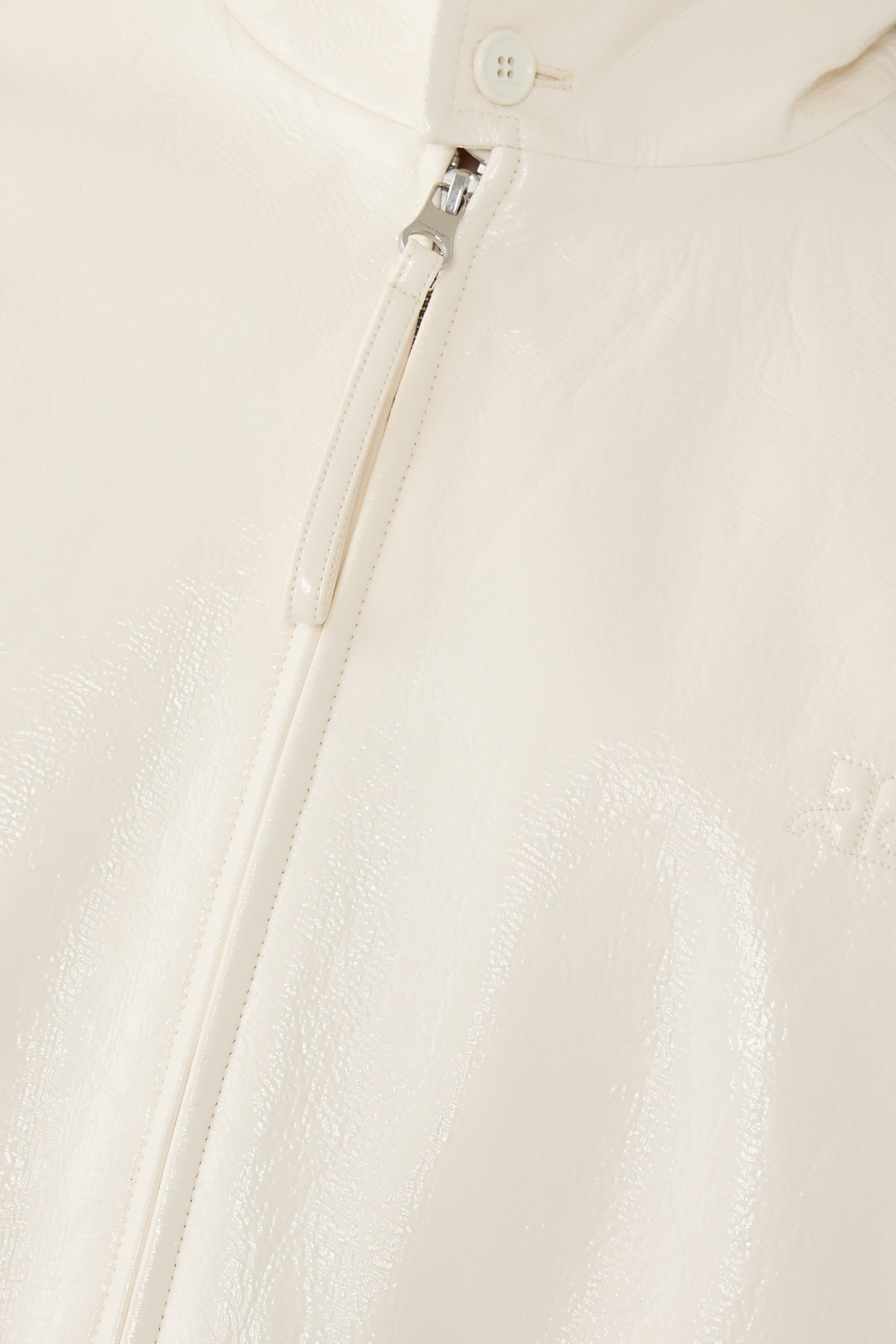 Vinyl Zipped Bomber Jacket 