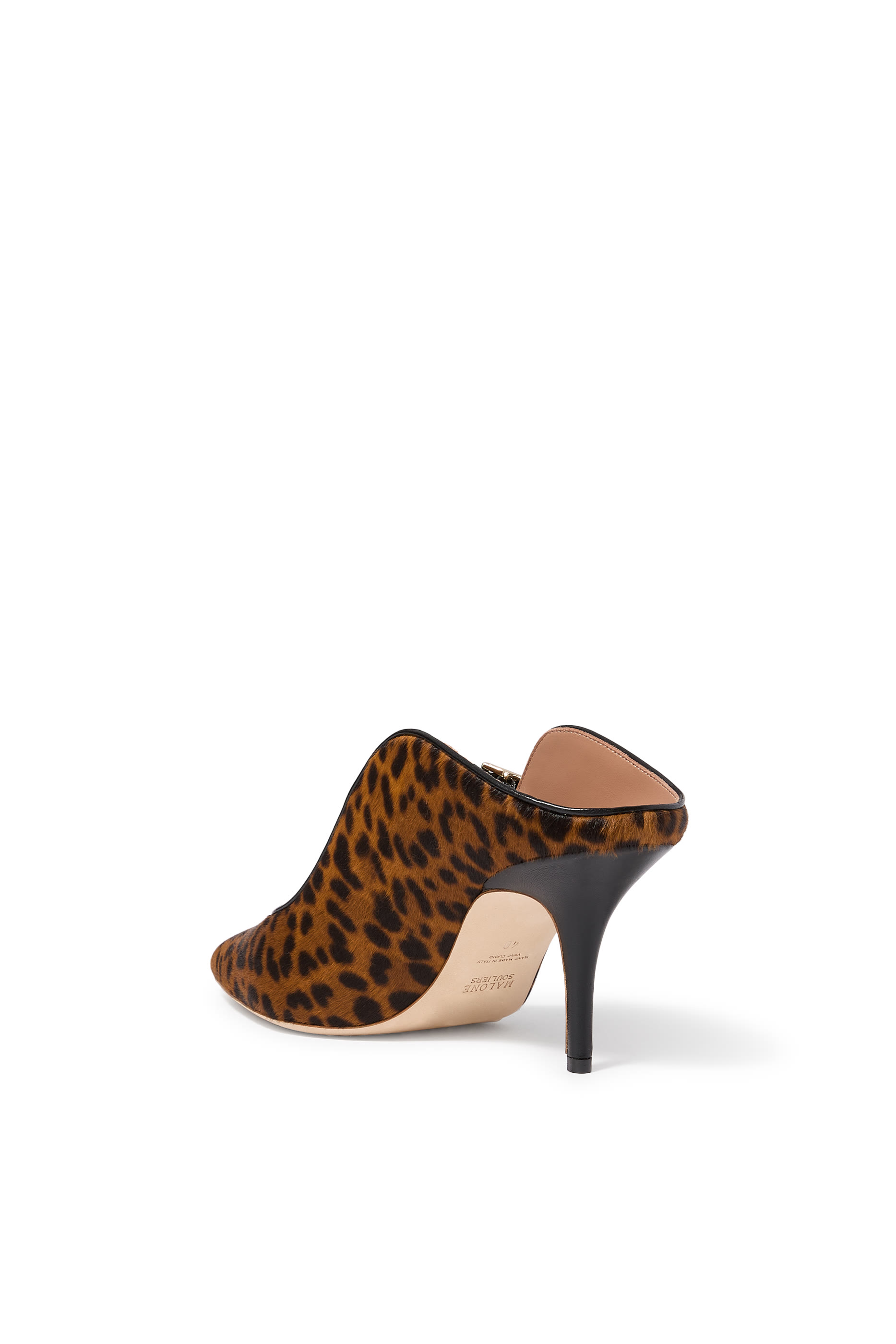 Gala 70 Leopard Calf Hair Mules