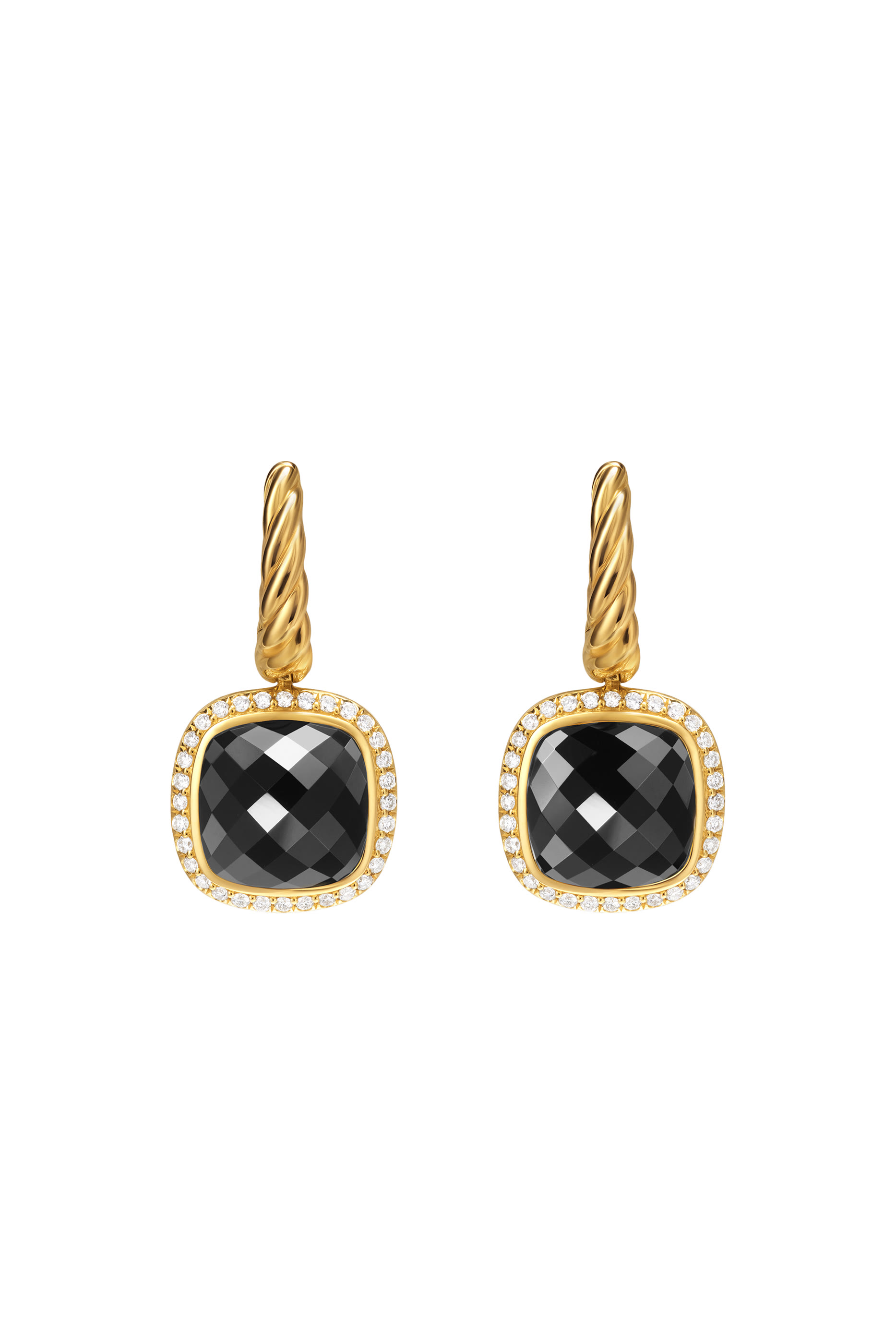  Albion&reg; Drop Earrings, : 18K Yellow Gold with Black Onyx & Diamonds