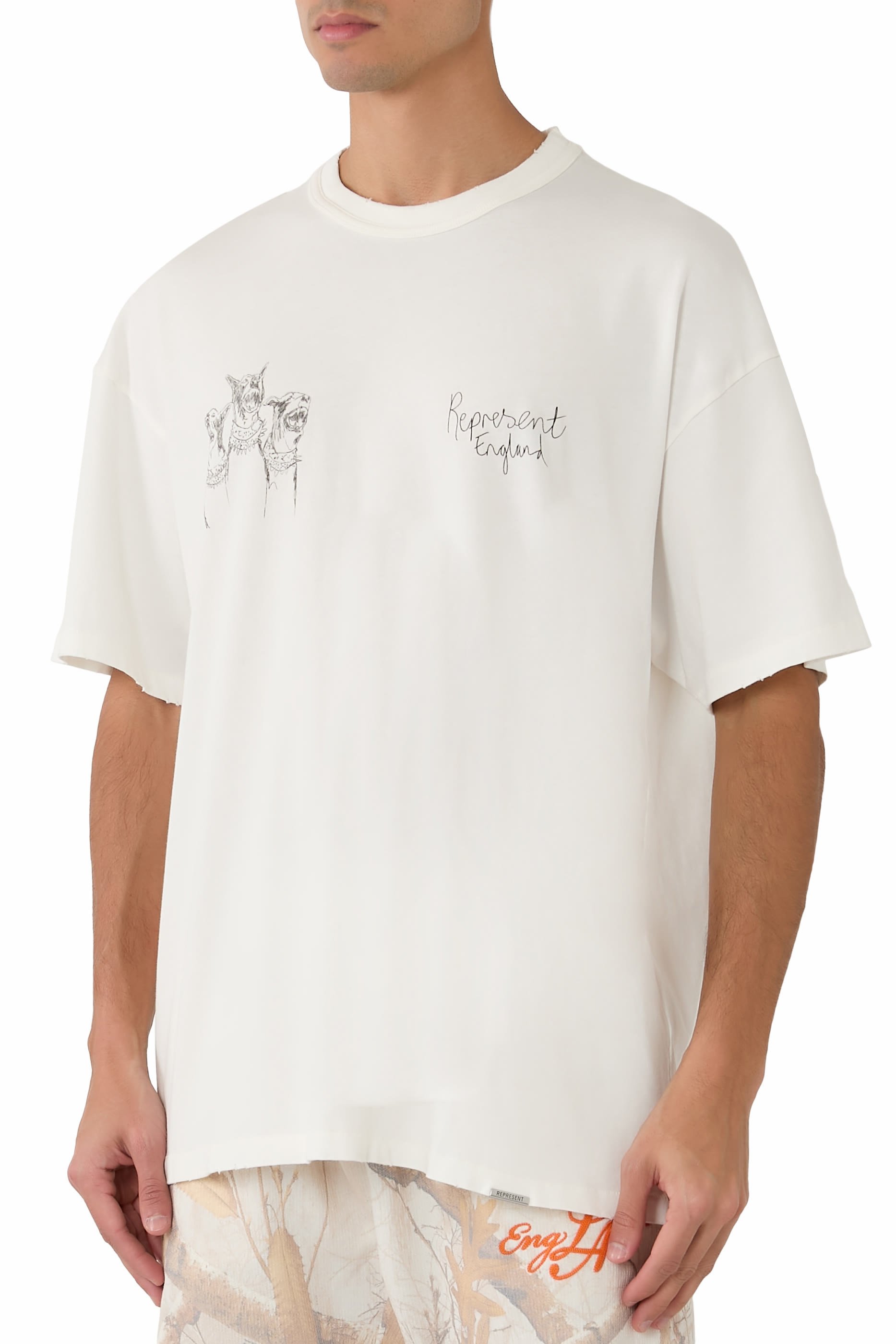 Hand-Drawn Thoroughbred Graphic-Print T-Shirt