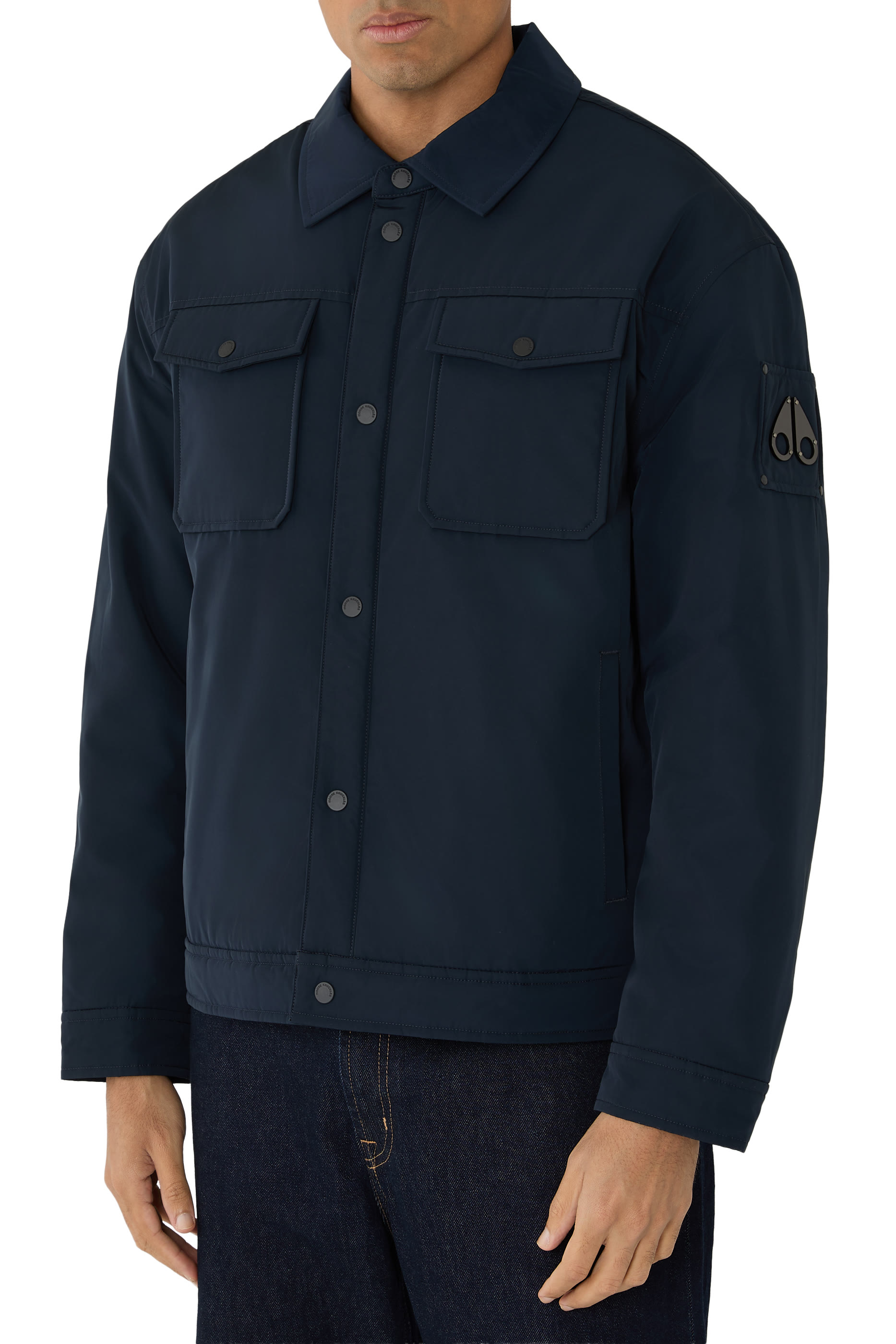 Button-Fastening Shirt Jacket