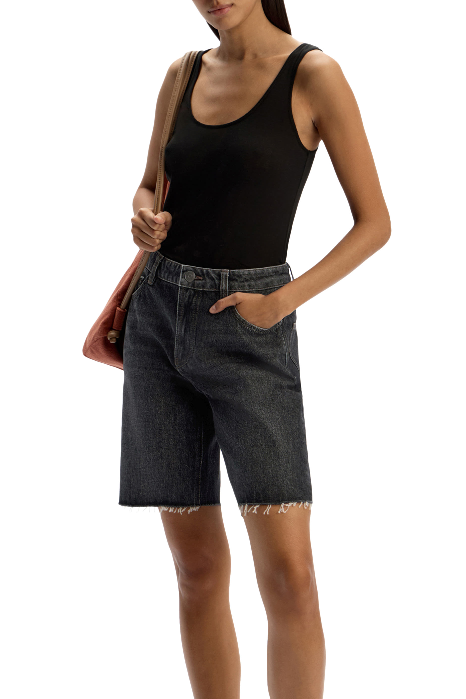 Slim-Fit Denim Shorts